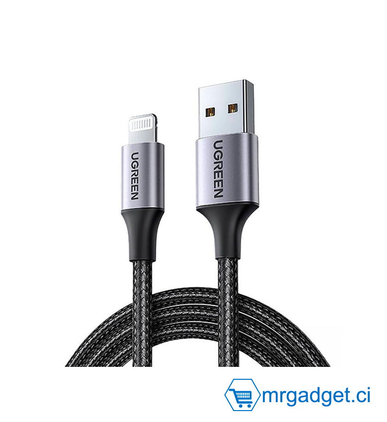 UGREEN Câble de données de charge et de synchronisation USB A vers Lightning 2m - UGREEN  US199 60158 #10040