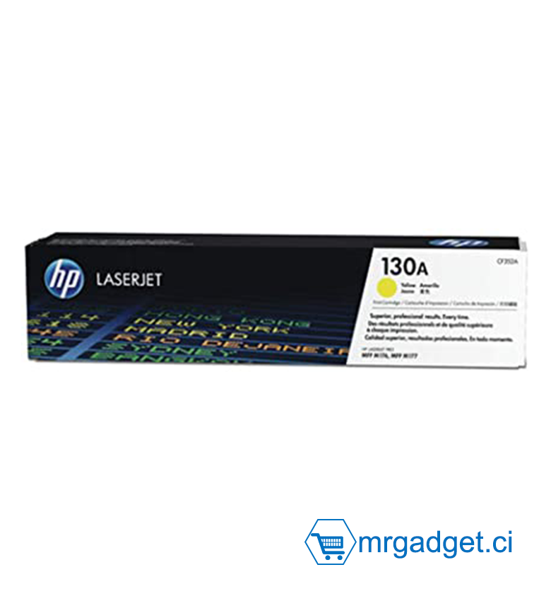 HP 130A CF352A pack de 1, toner d'origine, imprimantes HP Color LaserJet Pro, jaune