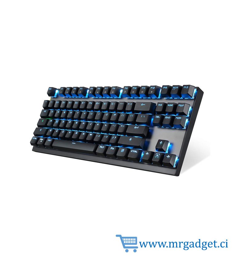 Motospeed   Clavier mécanique Gaming  sans fil/filaire 2,4 GHz GK82 87 touches LED rétroéclairé rouge clavier de jeu Type-C pour les jeux et la saisie, compatible Mac/PC/ordinateur portable   Noir  / Switch Rouge