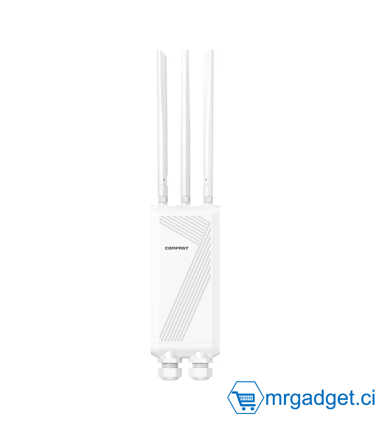 COMFAST CF-EW87 Wi-Fi 7 Point d'Accès Extérieur Haute Puissance Gigabit 3600 Mbps avec Trois Antennes, Routeur Wi-Fi
