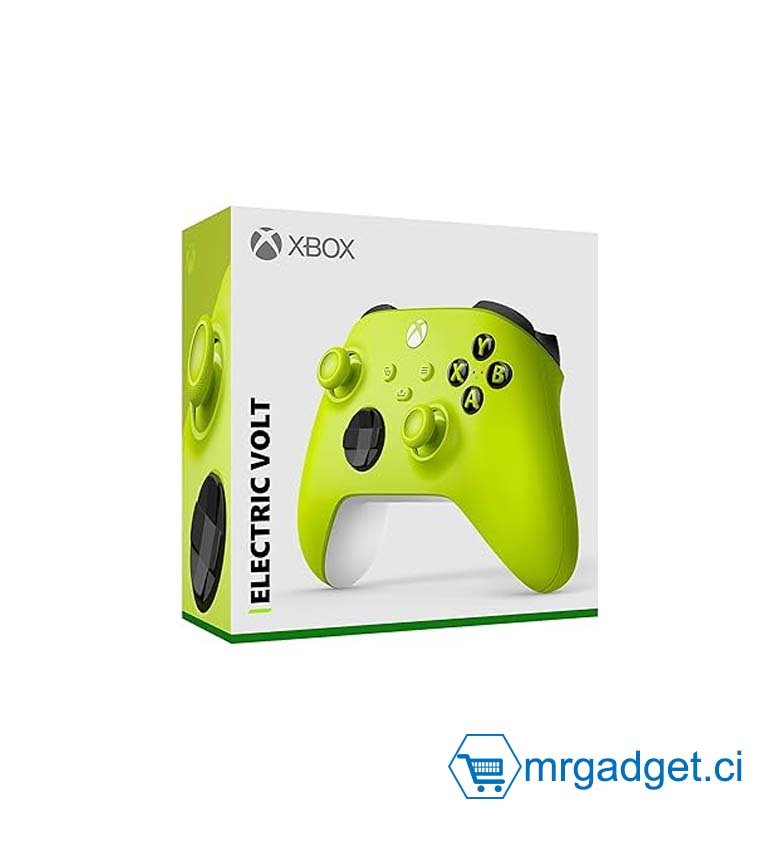 Manette Xbox Jaune Sans Fil - Electric Volt - Compatible avec Ordinateur