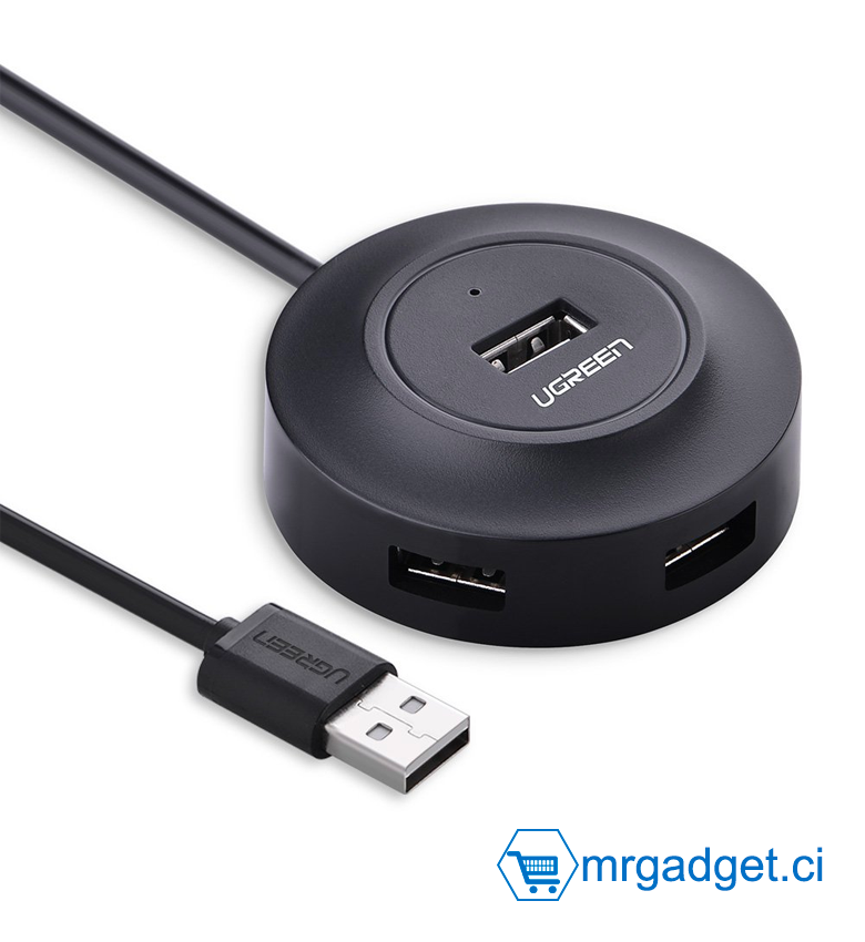 HUB USB 2.0 Adaptateur 4 ports pour votre PC,