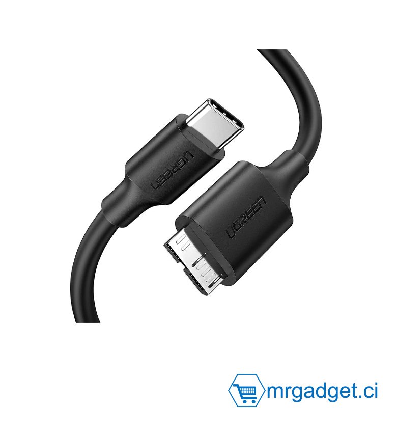 Câble de disque dur USB C 1 m Micro B vers c
