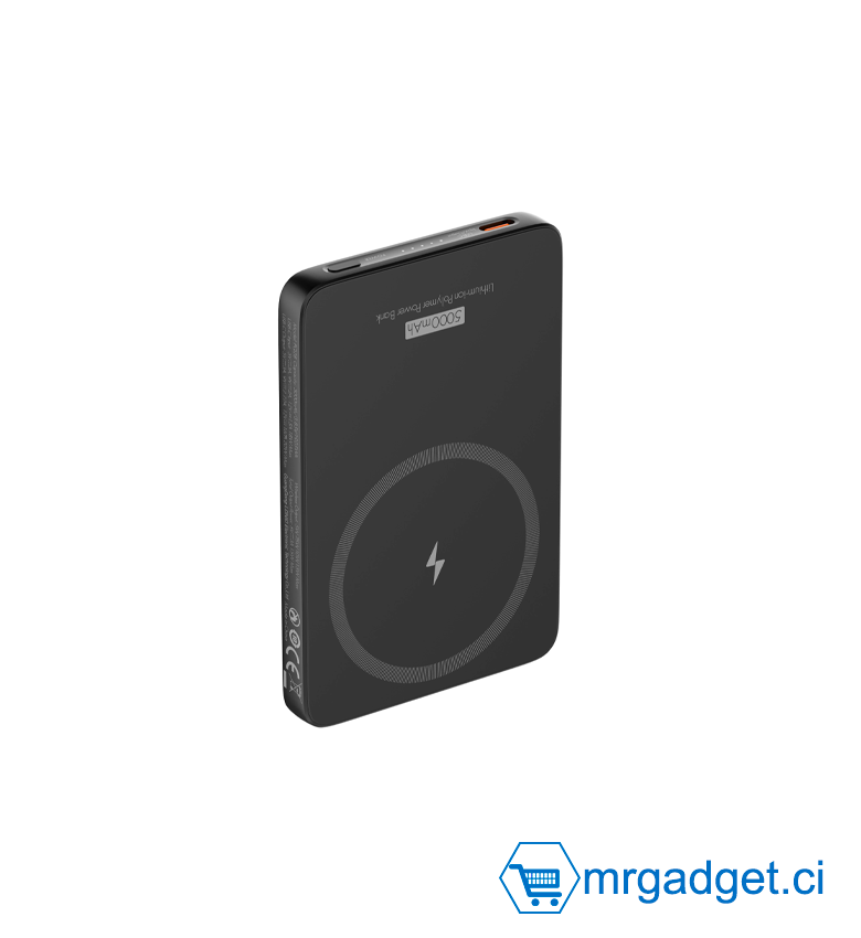 LDNIO PQ28 - Powerbank magnétique (à induction) -  5.000 mAh - (le seul port permet de charger le Powerbank lui même)