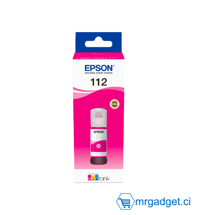 Bouteille d'encre Epson 112 pigment pour imprimantes EcoTank - Magenta