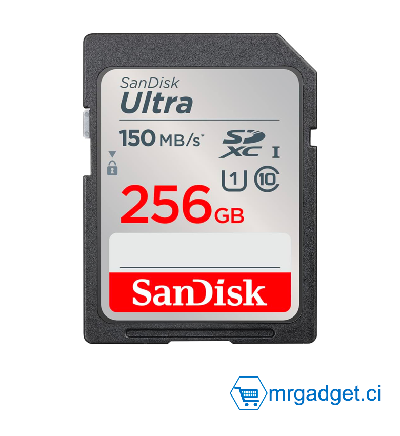 SANDISK - Carte mémoire SDXC SanDisk Ultra 256Go, jusqu'à 150 Mo/s, classe 10, UHS-I, V10