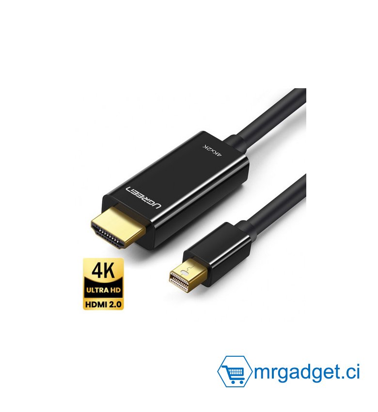 Câble Mini Display ( Thunderbolt 2 ) Mâle vers HDMI 4K 1.5m UGREEN MD101 20848  #10078