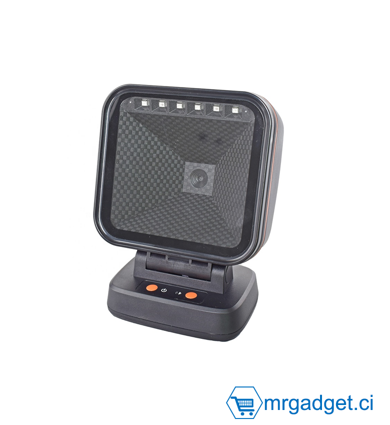 OBZ Scanner Code Barre USB Main Libre -Lecteur Douchette Bureau à Grand Angle et Distance, 1D/2D/QR Code Rapide et Précise