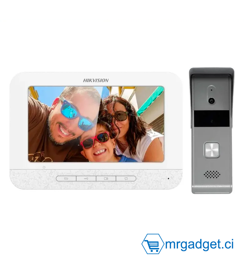 HIKVISION DS-KIS203T Kit - Ensemble de visiophone et interphone analogique - Recevez des appels, ouvrez la porte