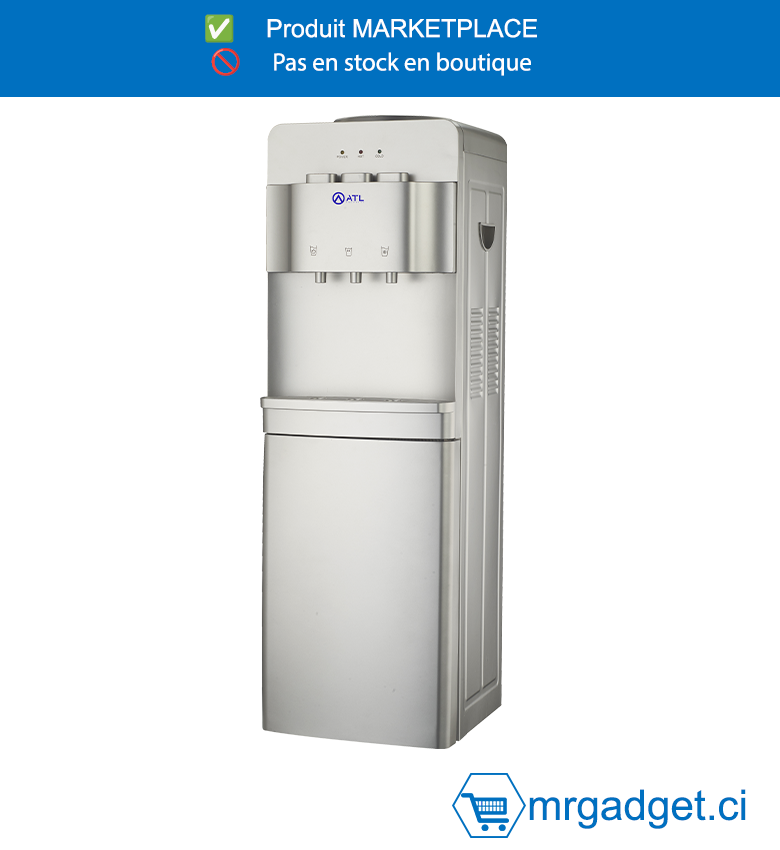 ATL-ATL-3WD97CFS-DISTRIBUTEUR D'EAU ATL / 03 ROBINETS / GRIS / AVEC MINI REFRIGERATEUR