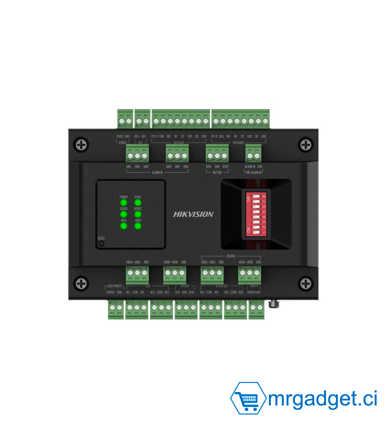 HIKVISION DS-K2M002X - Module d'extension de porte - Prend en charge le contrôle de deux portes, Connexion possible au contrôleur d'accès via RS-485