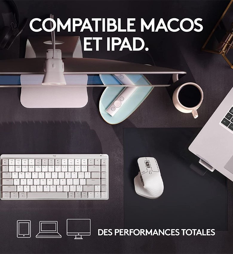 Logitech MX Master 3S pour Mac - Souris Bluetooth Sans Fil avec Défilement  Ultra-Rapide, Ergonomique, DPI