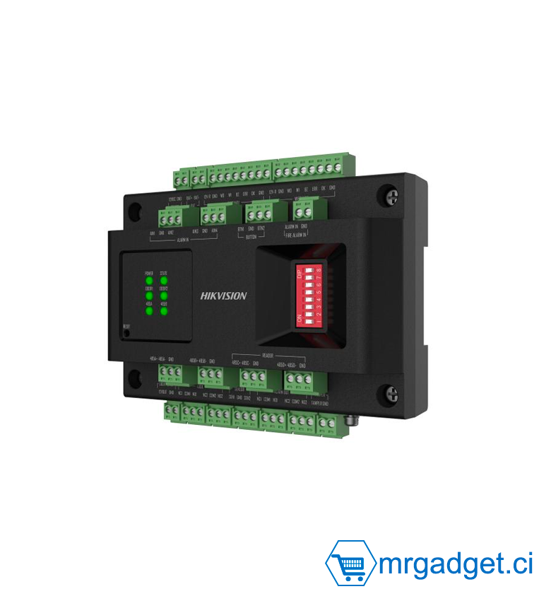HIKVISION DS-K2M002X - Module d'extension de porte - Prend en charge le contrôle de deux portes, Connexion possible au contrôleur d'accès via RS-485