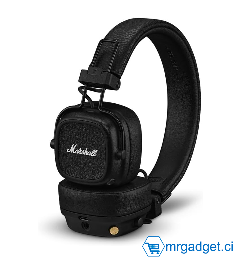 Marshall Major V Casque sans Fil Bluetooth, autonomie de 100 Heures - Noir