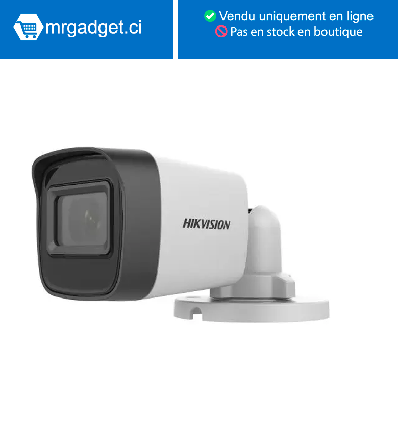 Hikvision  DS-2CE16D0T-EXIPF(2.8mm)(O-STD)  2MP 2,8 mm Objectif Fixe Extérieur EXIR Mini Caméra Bullet Fixe
