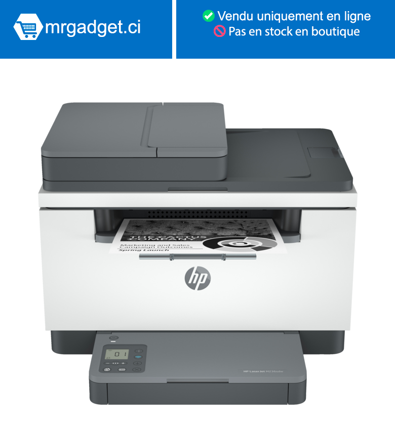 Imprimante multifonction M236sdw HP LaserJet (9YG09A) - monochrome (uniquement Noir)