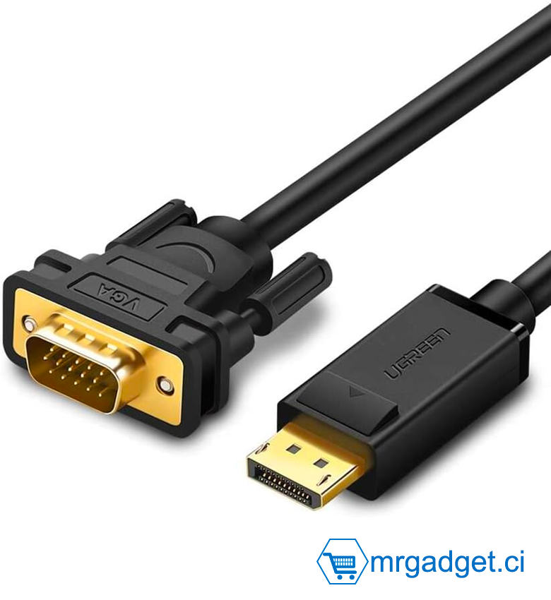 Câble DisplayPort mâle vers VGA mâle - 1,5 M UGREEN DP105 10247  #10111