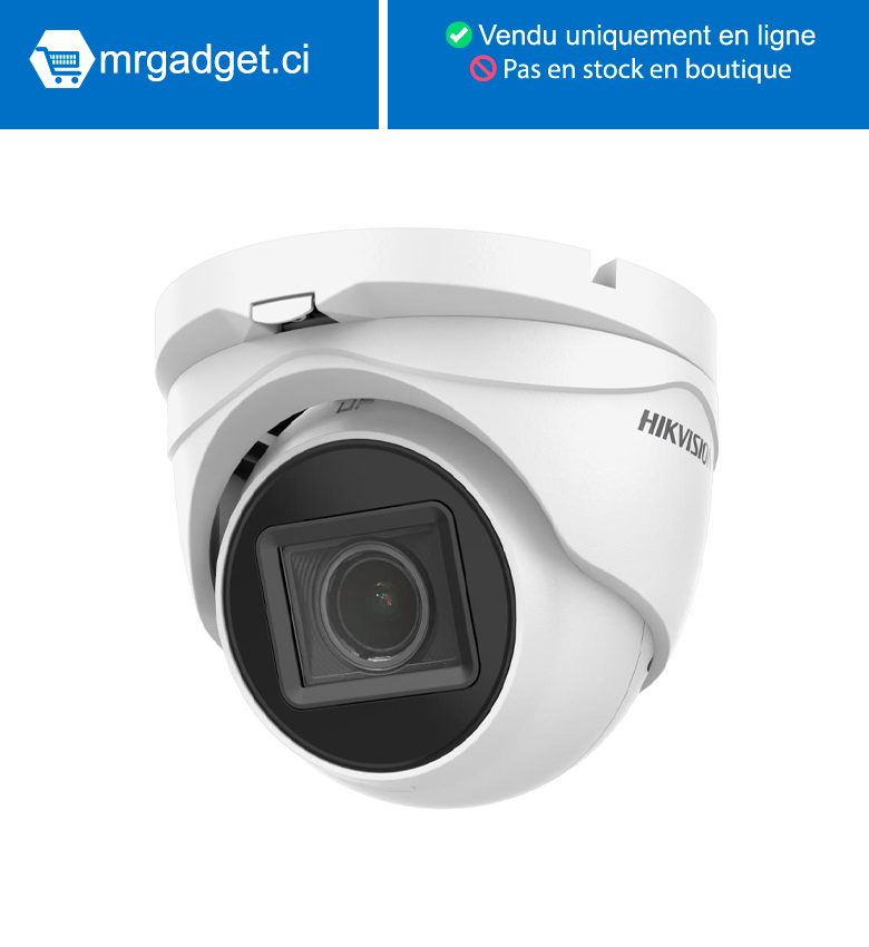 Hikvision DS-2CE79H0T-IT3ZF(2.7-13.5mm)(O- STD)(C) Camera Analogique - Dome 5MP motorisée variofocale - Résistant à l'eau et à la poussière (IP67)