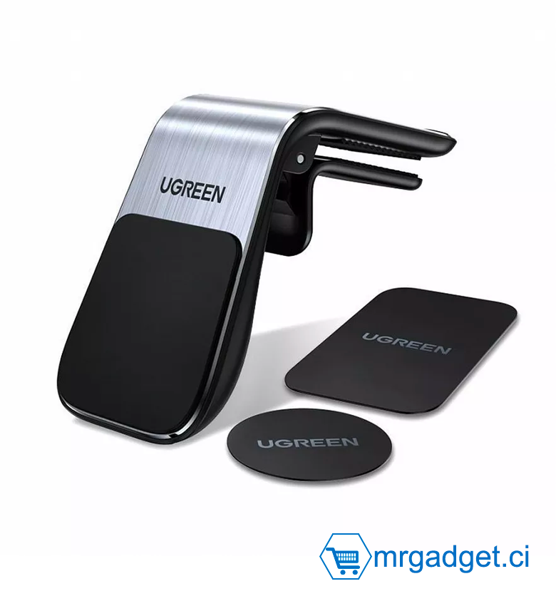 Support voiture UGREEN  Support de téléphone magnétique cascade argent UGREEN LP290 80712B #10140