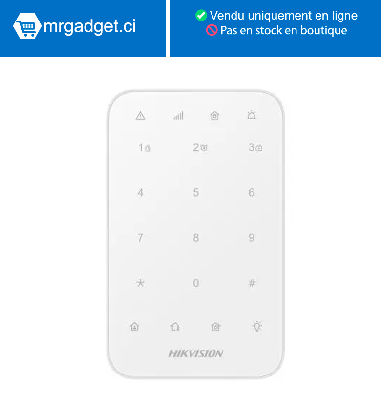 Hikvision DS-PK1-E-WE clavier led sans fil pour alarme Hikvision AX PRO