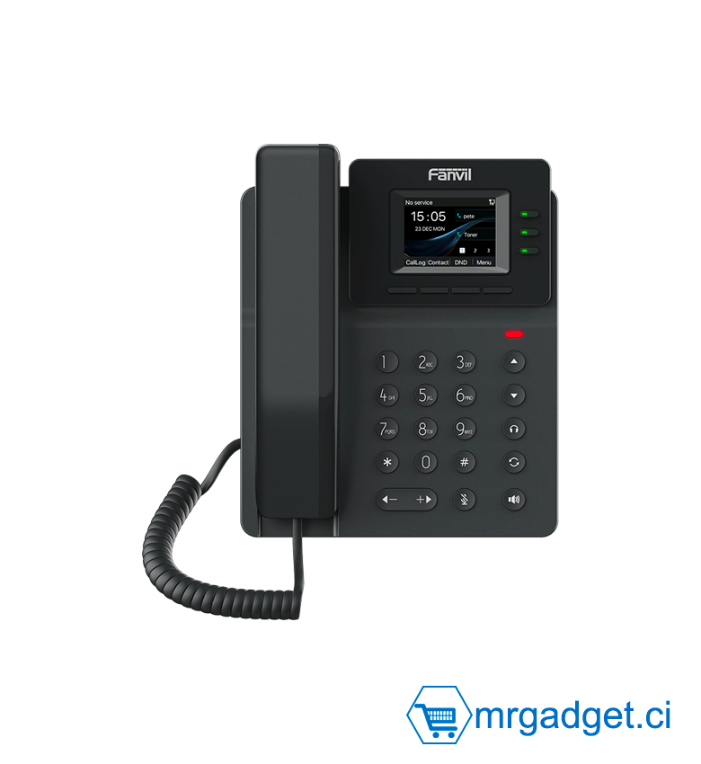 FANVIL V60P - Téléphone IP POE   - 4 Lignes SIP - 3 Touches DSS -  Ecran couleur LCD (sans alimentation)