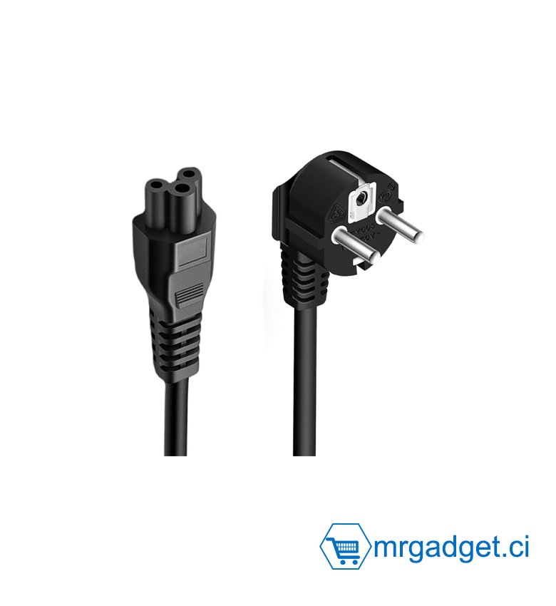 Câble d'alimentation, Noir Cordon Électrique pour PC Moniteur Ordinateur PC imprimante etc, EU 6FT Power Cord