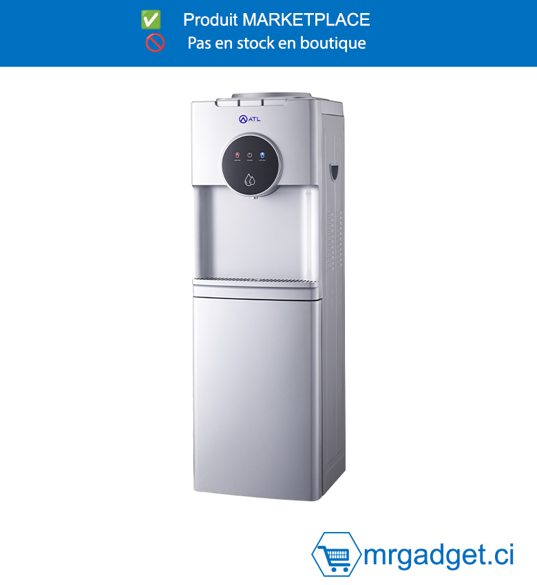 ATL-ATL-3WD87CFS-DISTRIBUTEUR D'EAU ATL / 03 ROBINETS / GRIS / AVEC MINI REFRIGERATEUR