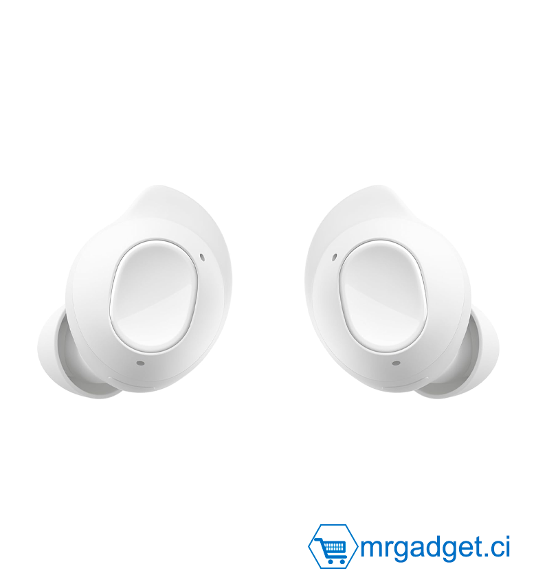 Samsung Galaxy Buds FE Écouteurs sans fil, Réduction active du bruit, Ajustement confortable, 3 Micros, Commande tactile, Basses profondes, Blanc