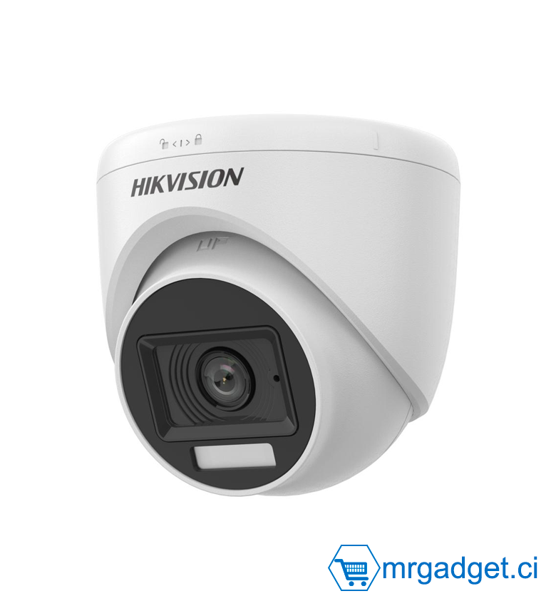Hikvision DS-2CE76K0T-LPFS(2.8mm) 3K -Camera Analogique - caméra de surveillance dôme intérieure à audio et éclairage hybride intelligent, fixe