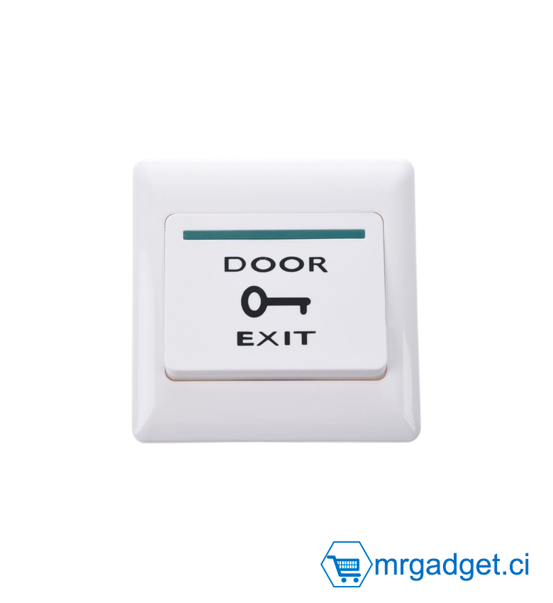 Bouton Poussoir Apparent - Blanc - Modèle K8 -  Panneau de Bouton-Poussoir de Fermeture de Porte électrique