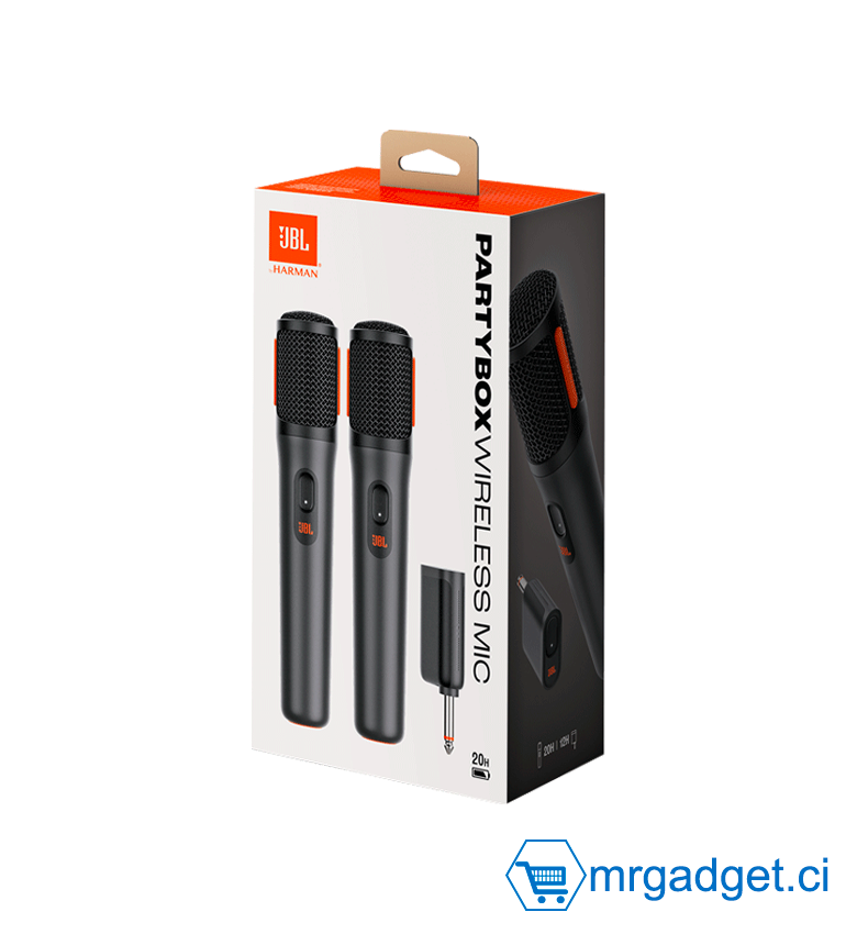 JBL  Kit Micros PartyBox Wireless - 2 pièces - Micro sans fil