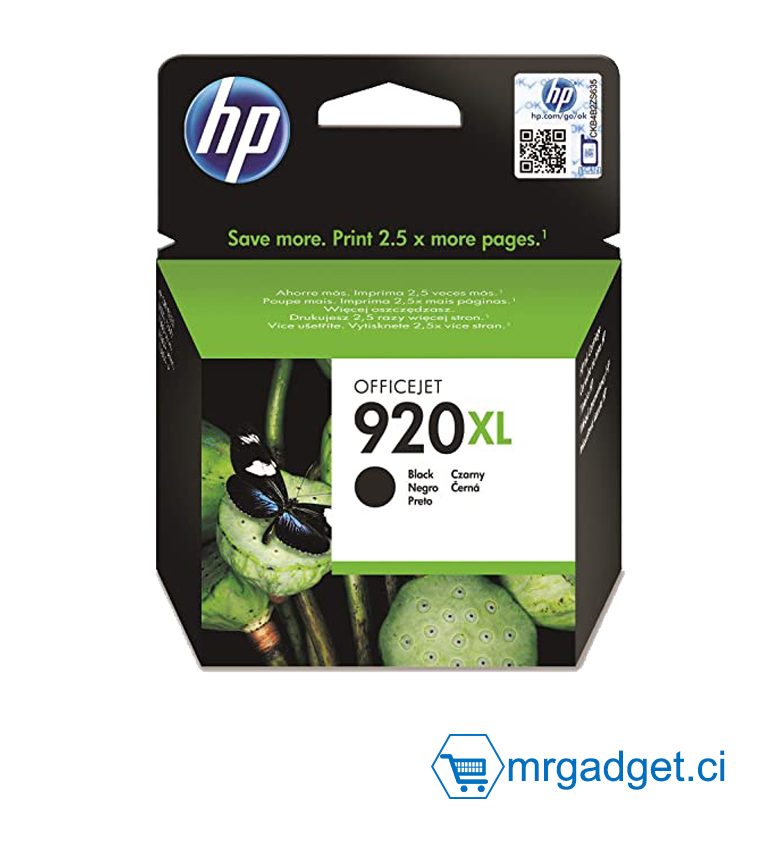 HP 920XL Cartouche d'Encre Noire grande capacité Authentique (CD975AE)