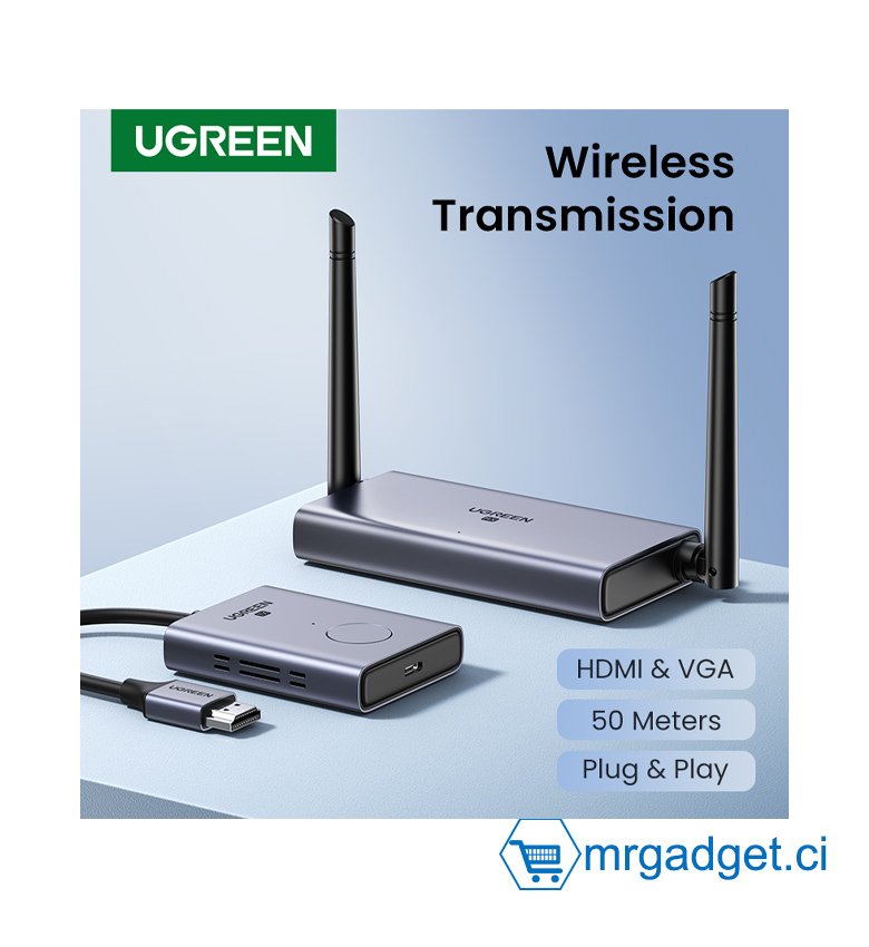 Émetteur-récepteur HDMI  / VGA  sans fi - Full HD - distance : 50m UGREEN CM506 50633A #10062 -