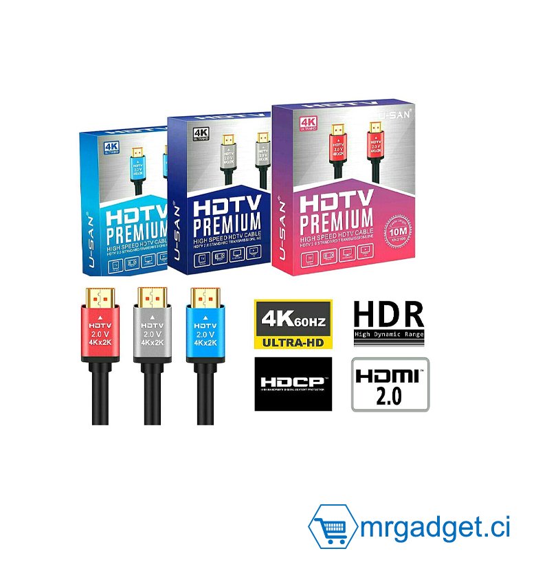 HDTV PREMIUM - Câble HDMI Longueur : 1,5 mètres