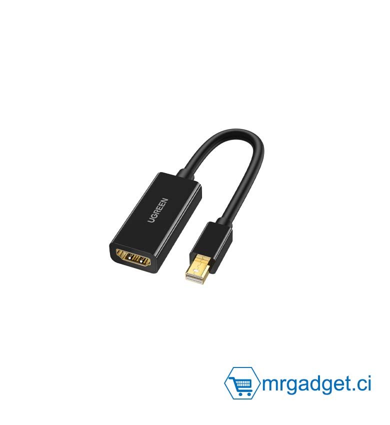 Adaptateur 4K 2K  - Mini DisplayPort Thunderbolt  vers HDMI Femelle Compatible pour Apple MacBook Pro MacBook Air, Microsoft Surface Pro 4 3, Google Chromebook -  UGREEN MD112 40360 #10074