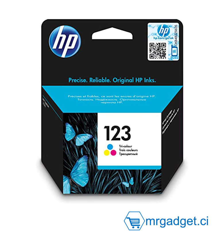 HP 123 Tri-color Original Ink Cartridge cartouche d'encre Rendement standard Cyan, Magenta, Jaune