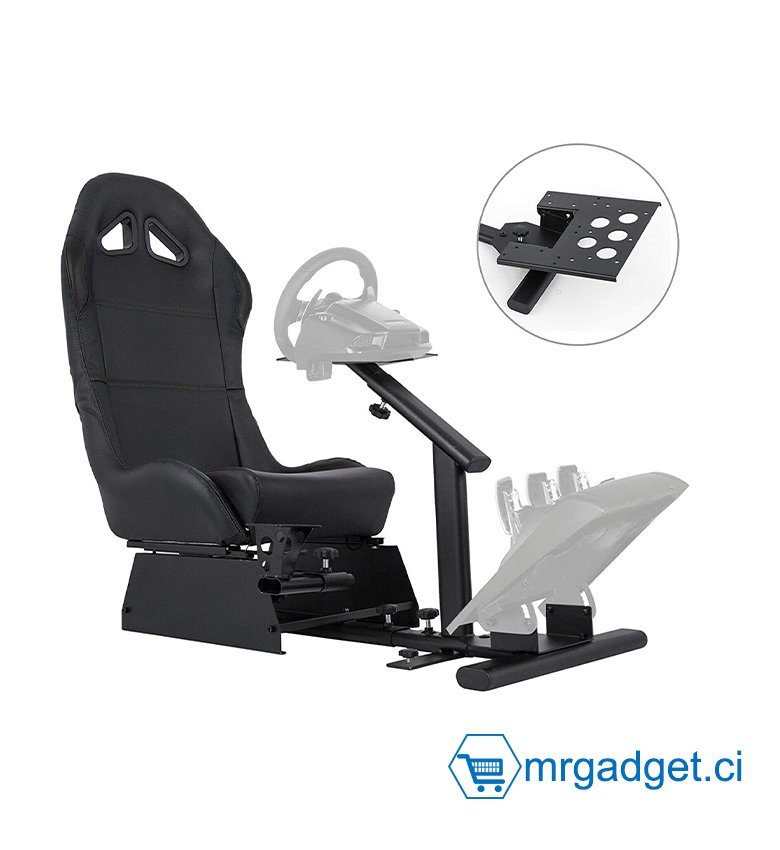 Playseat Siège Baquet Gaming  siège de course modulable - compatible Logitech G29 + Levier - Noir