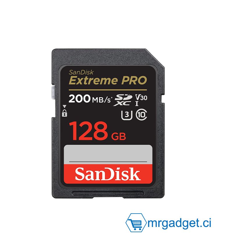 SanDisk - Carte Mémoire 128 Go Extreme PRO c