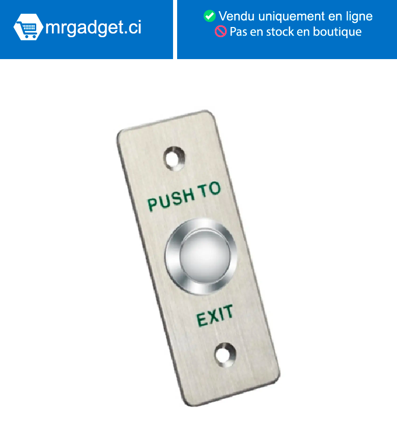 HIKVISION DS-K7P02(O-NEU) - Bouton poussoir (Ouverture de porte et Urgence)