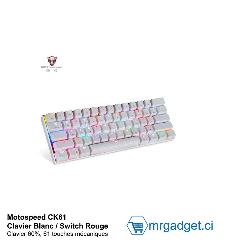 Clavier Gaming mécanique filaire USB Motospe