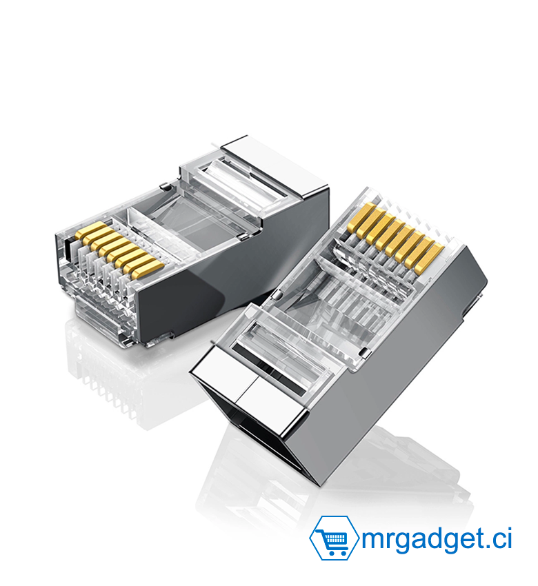 Connecteur RJ45 CAT6 blindé - paquet de 100 