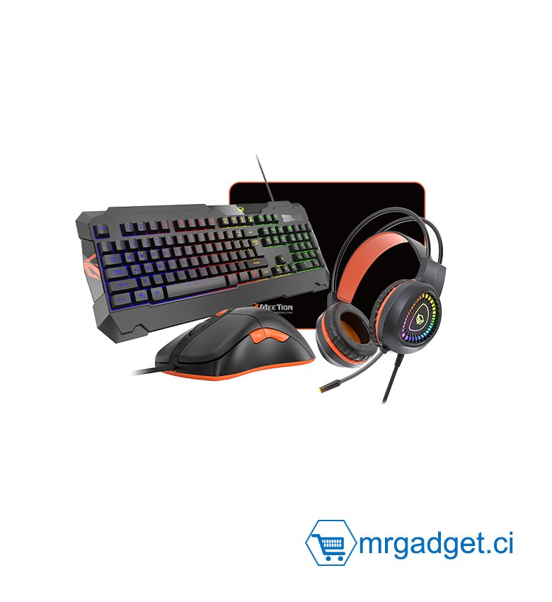Meetion C505 - Combo accessoires Gaming -  Clavier souris tapis casque Gaming