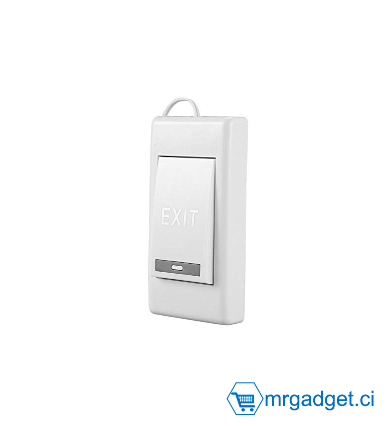 Bouton Poussoir Apparent - Blanc - Modèle K1 - Panneau de bouton de déclenchement de sortie pour  porte électrique Blanc