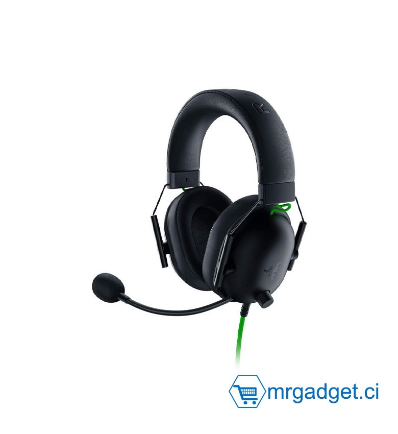 Razer BlackShark V2 X - Casque Gaming Esports Prime (Haut-parleurs en titane de 50 mm, Micro cardioïde, Annulation passive du bruit avancée for PC, Mac, PS4, Xbox One et Switch) Noir