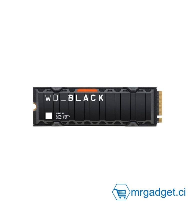 Disque dur SSD Pour PS5 - WD_BLACK SN850X 2To M.2 2280 PCIe Gen4 NVMe SSD pour le gaming  jusqu'à 7300 Mo/s