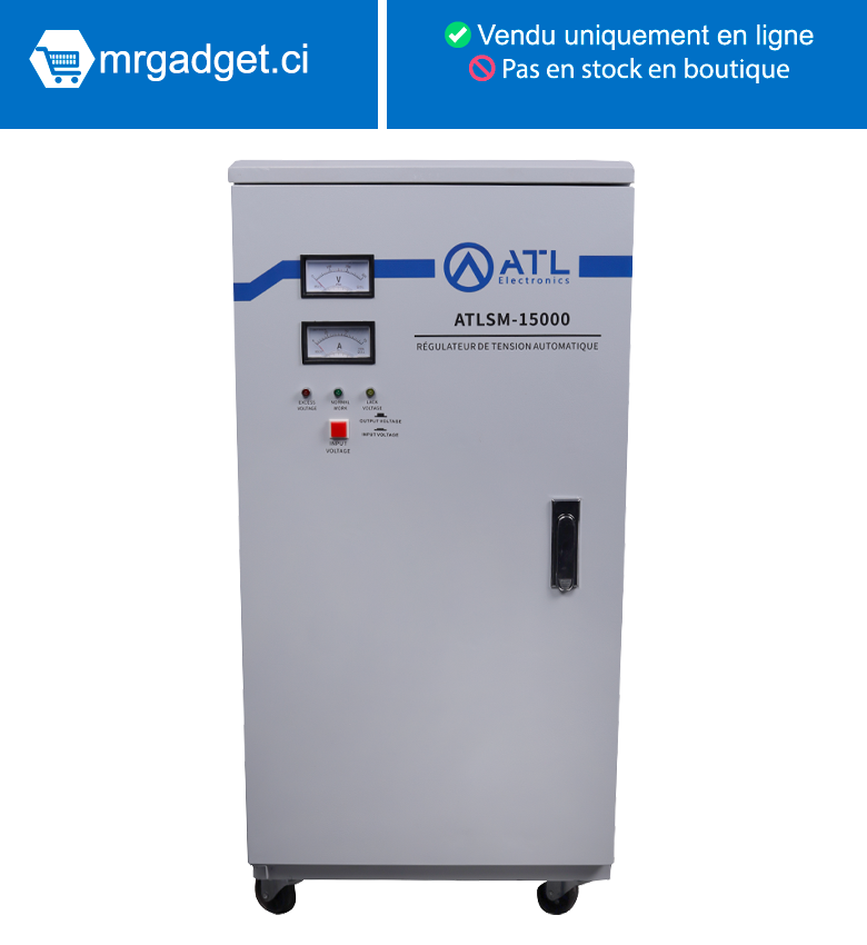 STABILISATEUR ATL 15 000 VA -  Affichage A Aiguille -  Ac Servo Motor (01 Pc - Crt) - ATLSM-15000