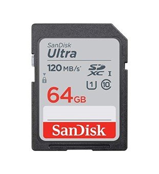 SANDISK - Carte mémoire SDXC SanDisk Ultra 64 Go, jusqu'à 120 Mo/s, classe 10, UHS-I, V10