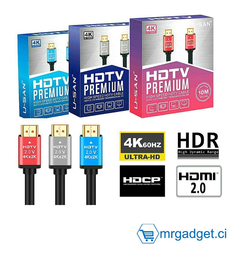 Cable HDMI  10 mètres