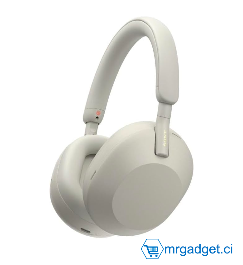 Sony WH-1000XM5 - Casque Bluetooth sans Fil à réduction de Bruit - 30 Heures d'autonomie - Optimisé pour Alexa et Google Assistant - avec Micro intégré pour Les appels téléphoniques - Argent platine