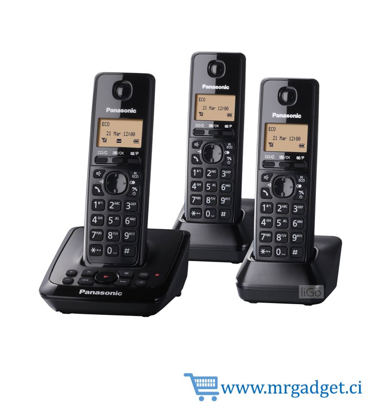 PANASONIC KX-TG2713 ECO Téléphone Portatif 3 Combines